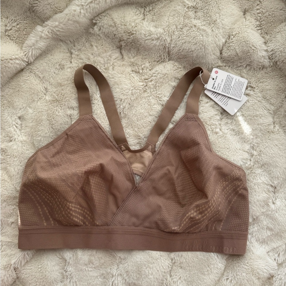 lululemon athletica Mesh Bralette in Dusty Rose Brown